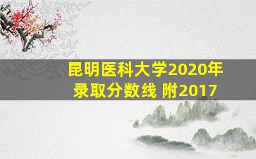 昆明医科大学2020年录取分数线 附2017